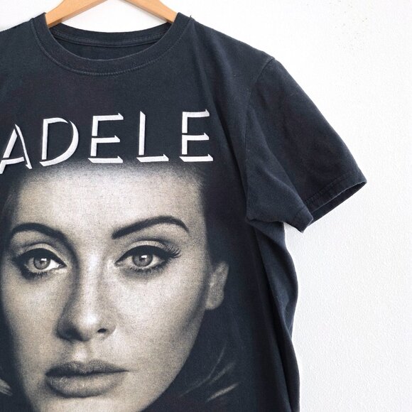 Adele 25 Album Cover Black Graphic Concert Tour T-Shirt Pop Music Fan, festival - Picture 3 of 10